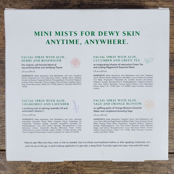 Mario Badescu Mini Mist Collection Facial Spray Set Aloe Rose Cucumber - Picture 3 of 5